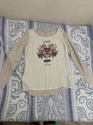 Camiseta Manga Larga Estampada