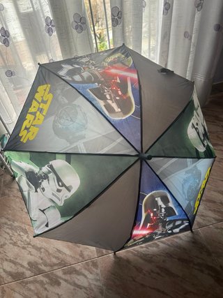 Paraguas Star Wars negro dibujos Nuevo