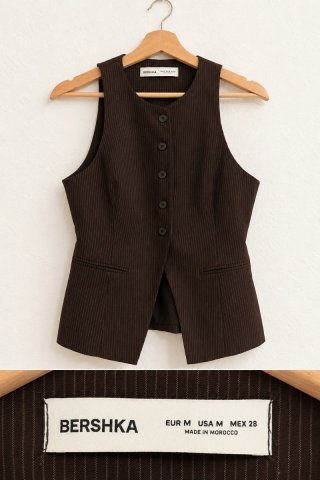Chaleco Bershka rayas pinstripe