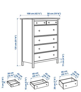 Cajonera Ikea Hemnes 6 cajones