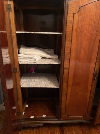 Armario antiguo de madera 4 puertas y espejos