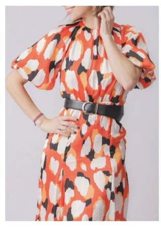 Vestido Estampado Abstracto Talla M