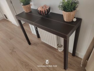 Mueble de entrada color wengué+regalo lámpara