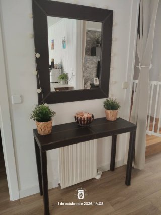 Mueble de entrada color wengué+regalo lámpara
