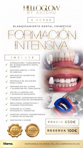 Formación blanqueamiento dental cosmético