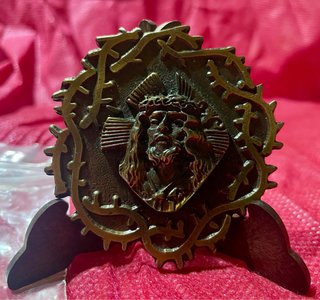 Placa Bronce Macizo Arte Religioso Jesucristo