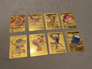 Lote 8 Cartas Pokémon Doradas