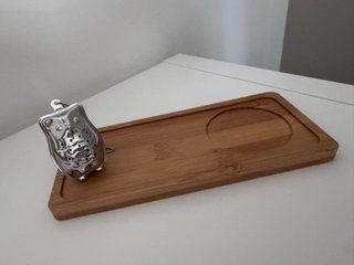 Set Tazza da Tè con Vassoio in Bambù