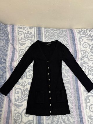 Vestido de lana negro