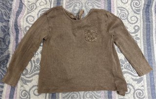 Camiseta de lana marrón