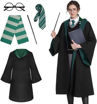 Disfraz de Mago Túnica Verde - Talla S