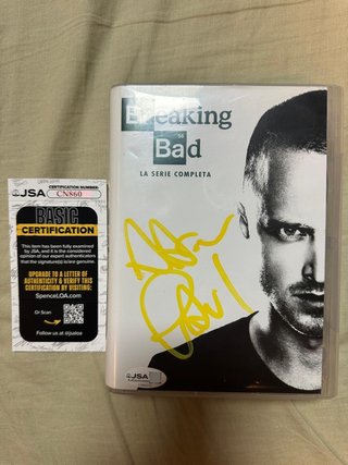 Breaking Bad DVD firma Aaron Paul JSA Comicon 2025
