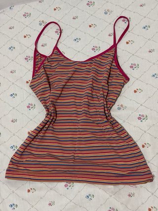 Camiseta tirantes rayas multicolor