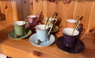 Set di 6 tazze da tè vintage