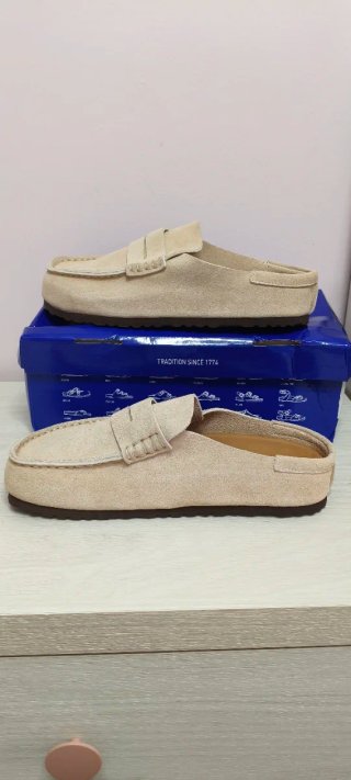 Zapatos birkenstock abiertos Beige Ante talla 42