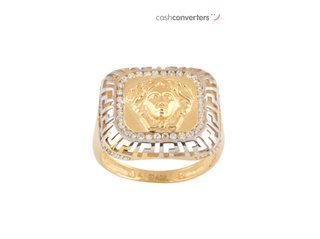 anillo oro 18k con piedra con circonita