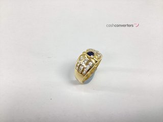 anillo oro 18k con piedra con circonita