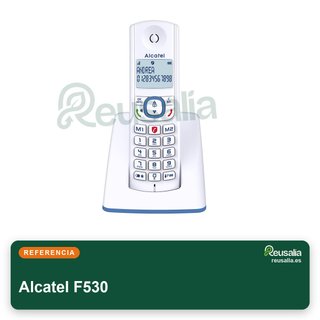 Alcatel F530 teléfono fijo inalámbrico blanco azul