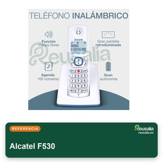 Alcatel F530 teléfono fijo inalámbrico blanco azul