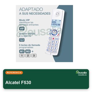 Alcatel F530 teléfono fijo inalámbrico blanco azul