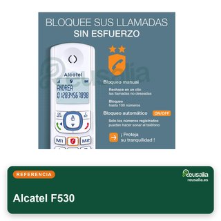 Alcatel F530 teléfono fijo inalámbrico blanco azul