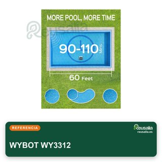 CON TARA - Robot limpiafondos piscina WYBOT WY3312 sin cable