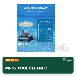 Robot limpiafondos piscina sin cable Winny 130 min