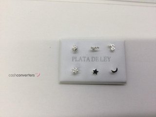 pendientes plata 925mm con piedra con circonita