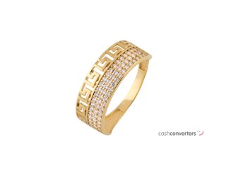 anillo oro 18k con piedra con circonita