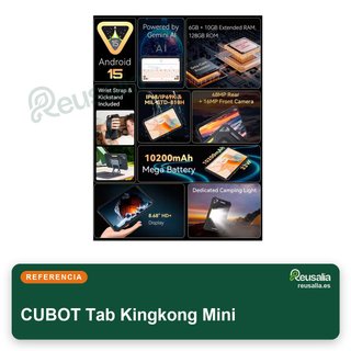 CUBOT Tab Kingkong Mini 6+10GB Negro tablet