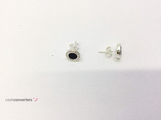 pendientes plata 925mm con piedra con circonita,onix
