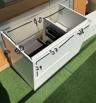 2 Muebles de Baño Blancos. diseño moderno.
