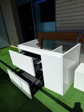 2 Muebles de Baño Blancos. diseño moderno.