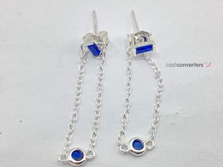 pendientes plata 925mm con piedra con circonita