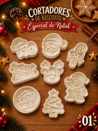 Set de Cortadores de Galletas Navidad