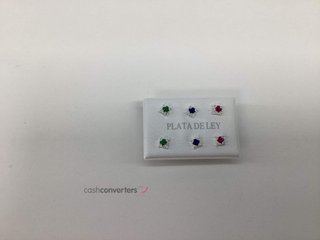 pendientes plata 925mm con piedra con circonita