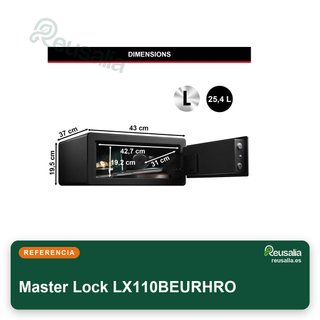 Master Lock LX110BEURHRO caja fuerte biométrica