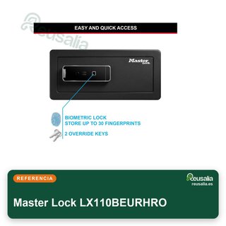 Master Lock LX110BEURHRO caja fuerte biométrica