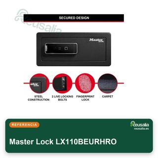 Master Lock LX110BEURHRO caja fuerte biométrica