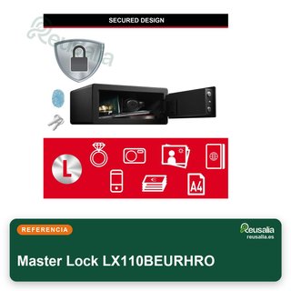Master Lock LX110BEURHRO caja fuerte biométrica