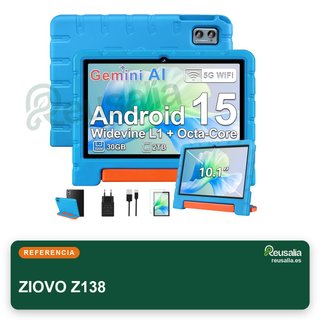 ZIOVO Z138 64GB Azul Tablet niños 10" Android 15