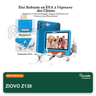 ZIOVO Z138 64GB Azul Tablet niños 10" Android 15