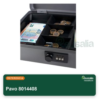 Pavo 8014408 caja fuerte acero gris