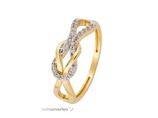 anillo oro 18k con piedra con circonita
