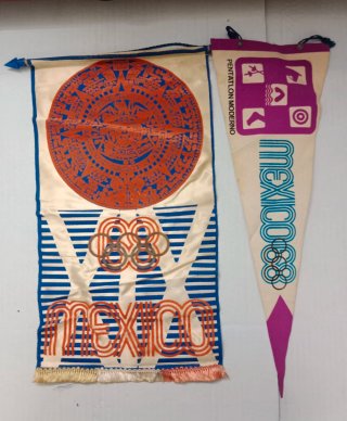 2 Banderines Originales México 68