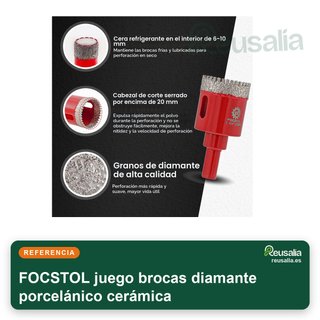FOCSTOL juego brocas diamante porcelánico cerámica