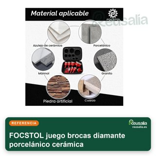 FOCSTOL juego brocas diamante porcelánico cerámica