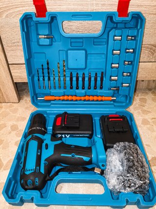 Kit Taladro percutor atornillador NUEVO + Maletin