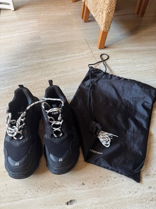 Zapatillas Balenciaga Triple S Negras Talla 45