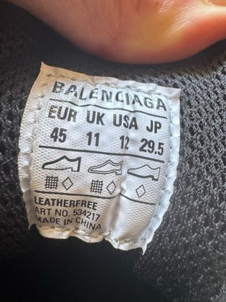 Zapatillas Balenciaga Triple S Negras Talla 45